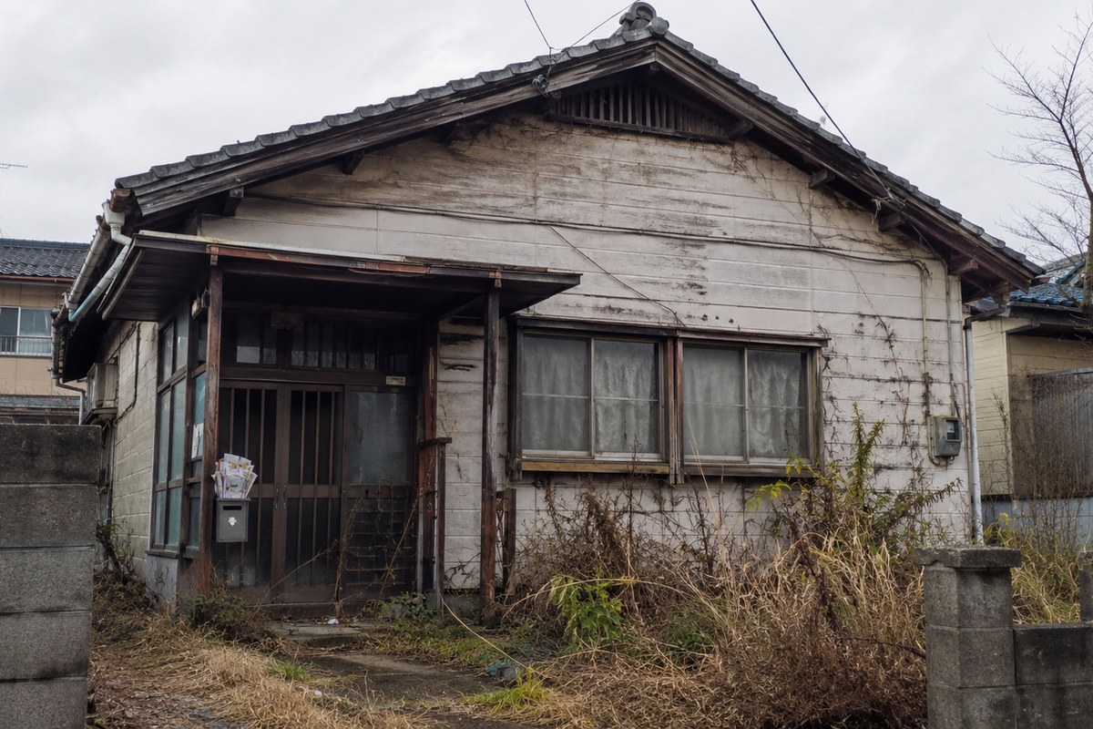 解体費用が払えず放置された空き家のイメージ