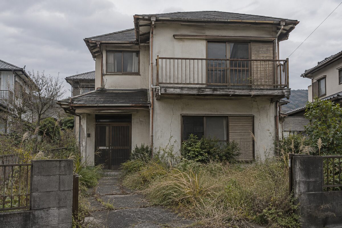 アスベスト含有建材が使われている可能性がある築古の木造一戸建て住宅の外観