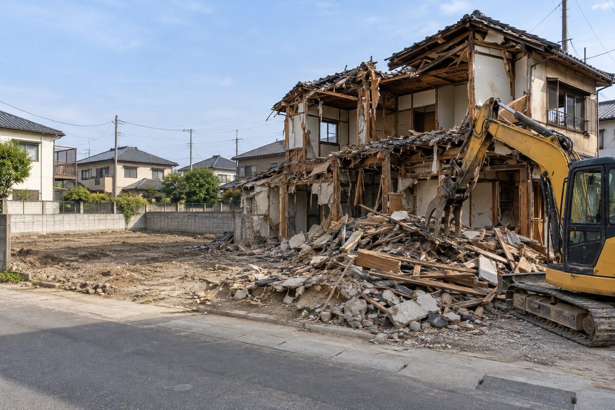 更地渡しで売主が負担する解体費用と、固定資産税や3,000万円控除の期限、現況渡しとの違いを解説する記事のイメージ