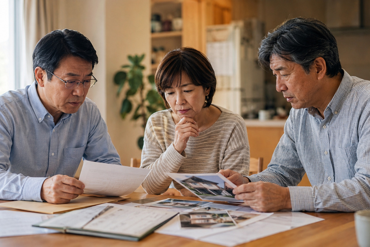 相続で共有名義になった不動産の売却について解説するイメージ