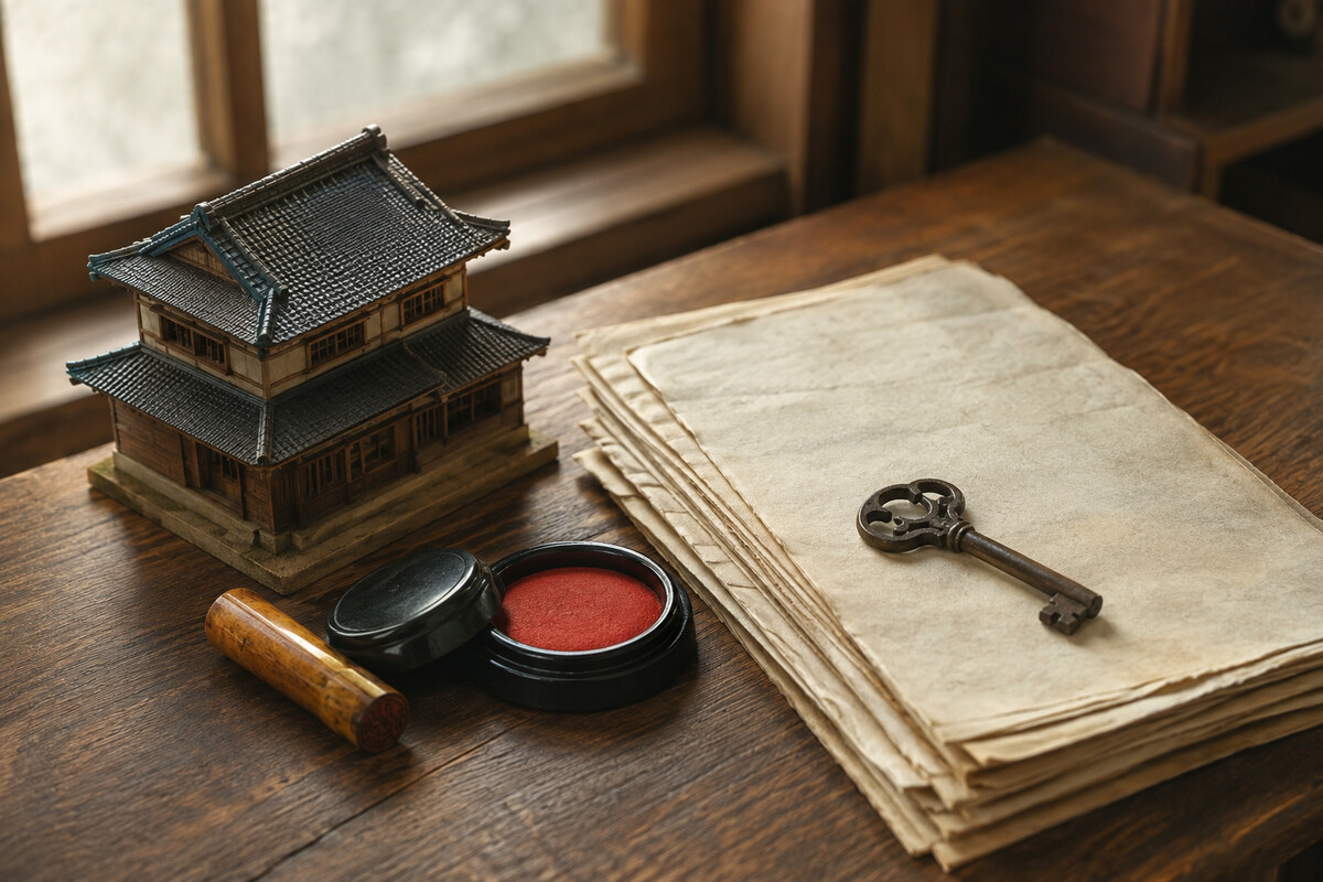 相続した不動産の登記名義変更をイメージした写真